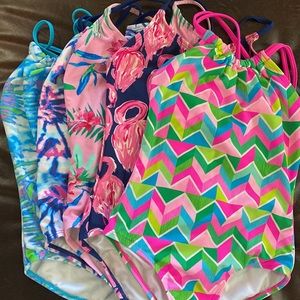 FIVE Girls Size 8 One-Piece Swimsuits